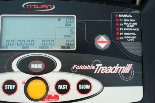 An incredible computerised original "Trojan" Optix Fold-able treadmill with hand-bar speed controls