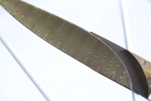 An awesome and rare custom made Bertie Rietveld knife with a Damascus steel blade - wow!