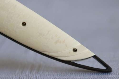 An awesome and rare custom made Bertie Rietveld knife with a Damascus steel blade - wow!