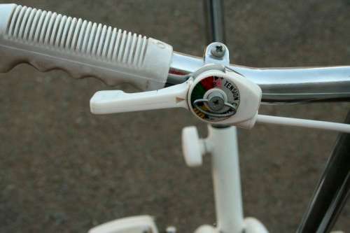 A fabulous vintage "Health Master" Ex-100 stationary bicycle with tension adjuster & speedometer