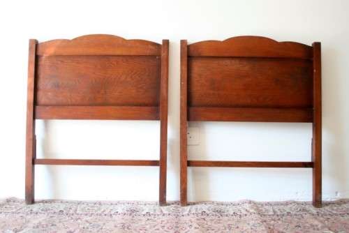 Two awesome vintage headboard and footboard sets - great for a shared bedroom bid/set - RS17Sale