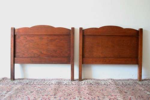 Two awesome vintage headboard and footboard sets - great for a shared bedroom bid/set - RS17Sale