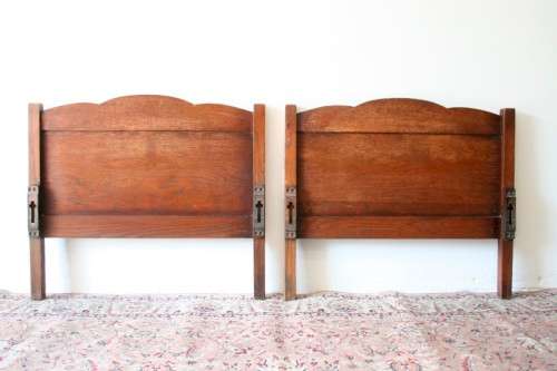 Two awesome vintage headboard and footboard sets - great for a shared bedroom bid/set - RS17Sale