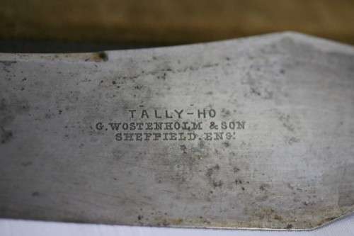 A stunning antique British made Wostenholm's "Celebrated Carver" boxed carving knife, fork & steel