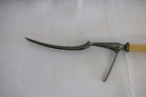 A stunning antique British made Wostenholm's "Celebrated Carver" boxed carving knife, fork & steel