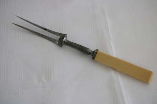 A stunning antique British made Wostenholm's "Celebrated Carver" boxed carving knife, fork & steel