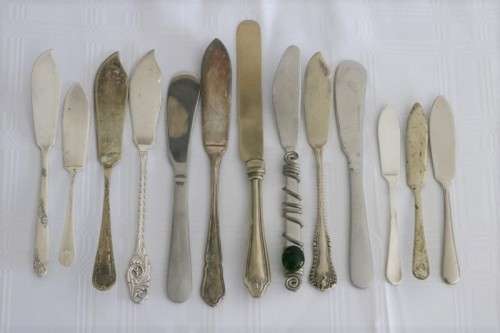 Awesome collection of 13x assorted vintage speciality knives incl. pate, butter, cheese - RS17Sale