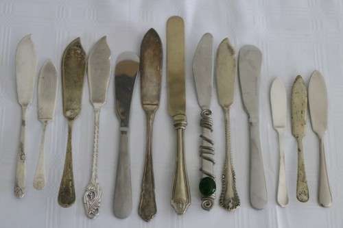 Awesome collection of 13x assorted vintage speciality knives incl. pate, butter, cheese - RS17Sale