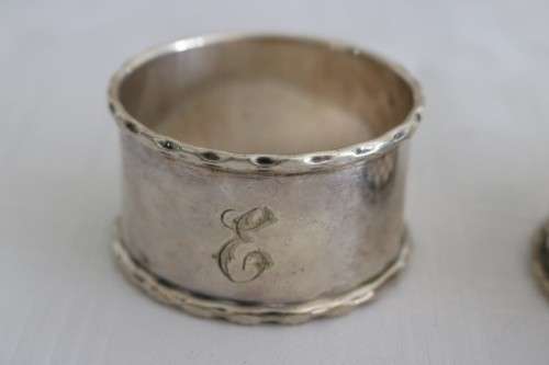 Six fantastic assorted vintage silver plated napkin/ serviette rings = perfect for a formal table