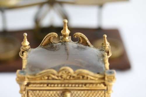 An amazing vintage mid-century German made "Schmid Schlenker" ornate mantle carriage clock