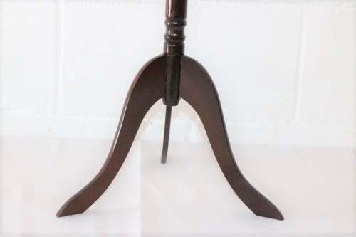 Two stunning vintage leather-top style tri-foot occasional/ coffee tables - perfect for table lamps