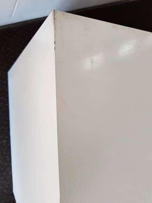 Lovely large and heavy white wooden desks with loads of space - perfect as a paint project!!