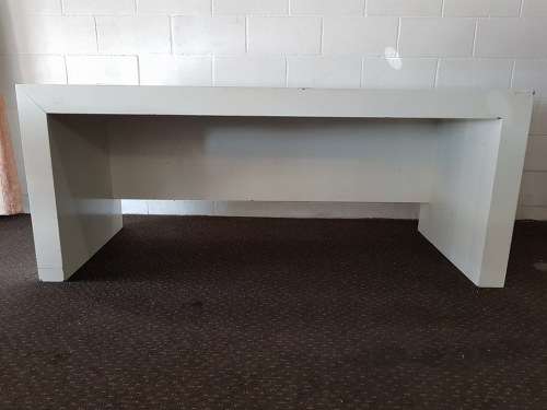 Lovely large and heavy white wooden desks with loads of space - perfect as a paint project!!