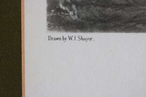 A gorgeous vintage British Hunting Scene framed print titled "Drawing Cover" by WJ Shayer - RS17Sale