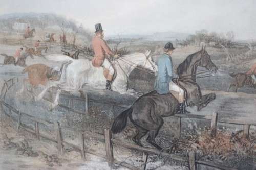 A wonderful framed vintage "British Hunting Scene" print titled "Full Cry" by WJ Shayer - RS17Sale