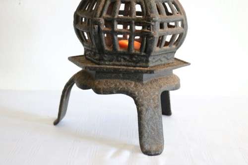 An extremely rare vintage Japanese cast iron "Pagoda" temple/ garden lantern in amazing condition
