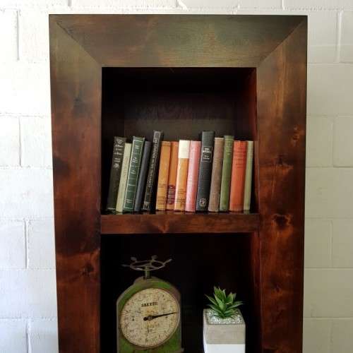 An exquisite tall solid Burmese teak 4-shelf book case/ display cabinet in awesome condition
