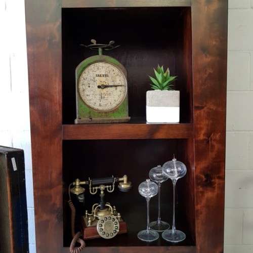 An exquisite tall solid Burmese teak 4-shelf book case/ display cabinet in awesome condition