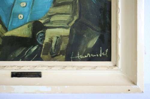 An awesome framed print of the wonderful "Old Seaman" painting by German artist Harry Haerendel AAA