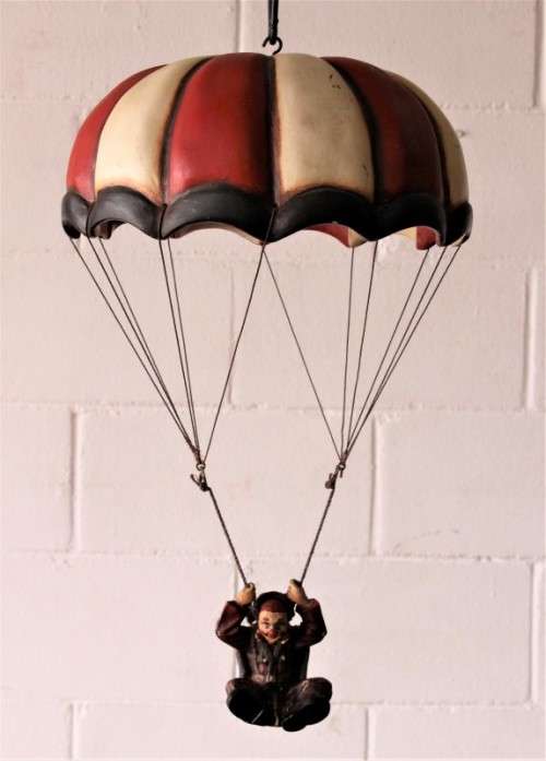 A superb rare vintage original Allan Agohob "Parachute Clown" sculpture in wonderful condition