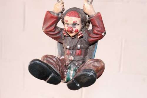 A superb rare vintage original Allan Agohob "Parachute Clown" sculpture in wonderful condition
