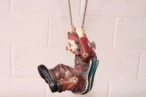 A superb rare vintage original Allan Agohob "Parachute Clown" sculpture in wonderful condition