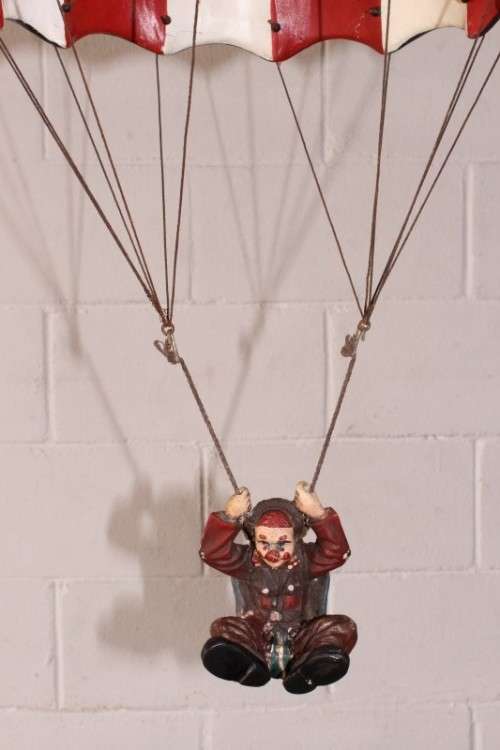 A superb rare vintage original Allan Agohob "Parachute Clown" sculpture in wonderful condition