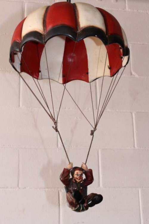 A superb rare vintage original Allan Agohob "Parachute Clown" sculpture in wonderful condition
