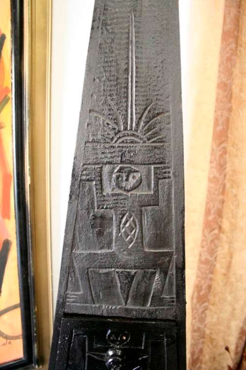 An extraordinary, tall Indonesian pyramid chest of drawers with beautiful carved detailing - amazing
