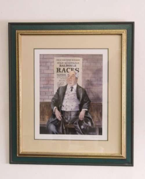 **RS17** A beautifully framed and signed limited edition (185/350) print titled "Off to the Races"