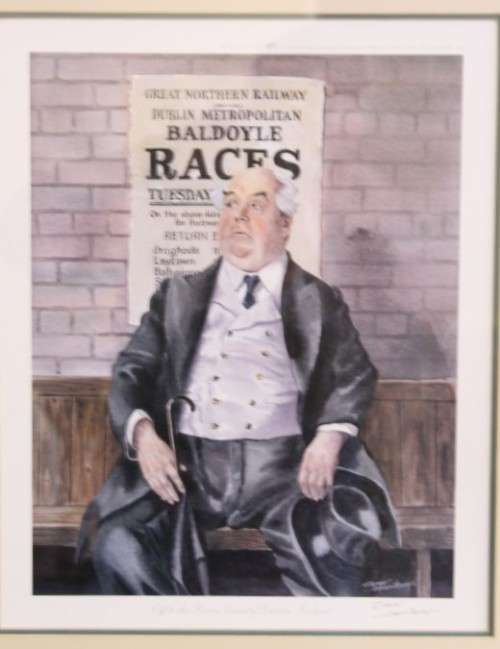 **RS17** A beautifully framed and signed limited edition (185/350) print titled "Off to the Races"