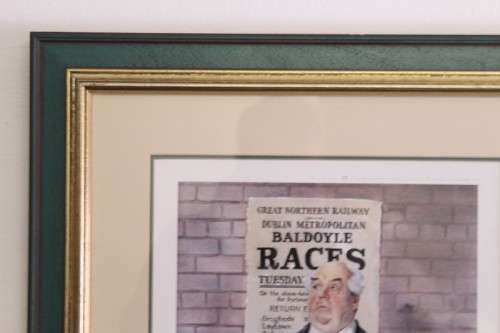 **RS17** A beautifully framed and signed limited edition (185/350) print titled "Off to the Races"
