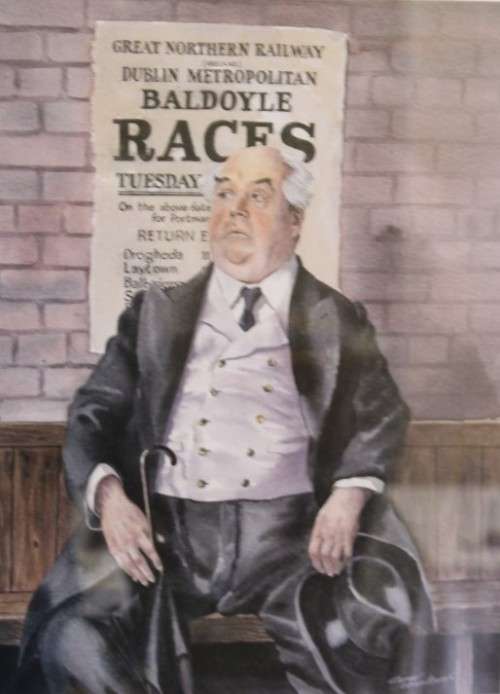 **RS17** A beautifully framed and signed limited edition (185/350) print titled "Off to the Races"