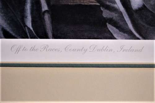 **RS17** A beautifully framed and signed limited edition (185/350) print titled "Off to the Races"