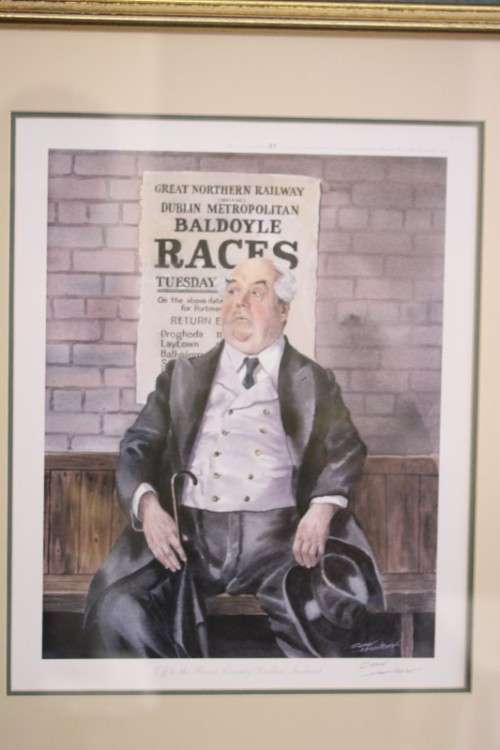 **RS17** A beautifully framed and signed limited edition (185/350) print titled "Off to the Races"