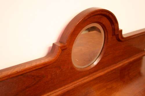 A stunning antique oak side server cabinet with a bevelled mirror, loads of drawer & cupboard space