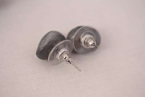 A stunning pair of black cultured baroque pearl earrings in a gorgeous see-through gift box