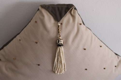 **RS17** Three two-tone scatter cushions in a stunning quality fabric - price/ bid per cushion