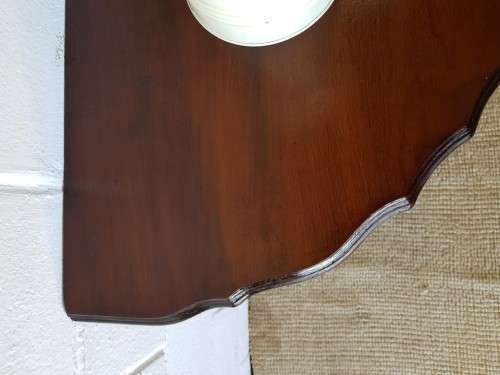 An amazing vintage (larger than normal) ball & claw Imbuia half moon display/occasional table - wow!