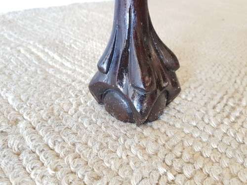 An amazing vintage (larger than normal) ball & claw Imbuia half moon display/occasional table - wow!