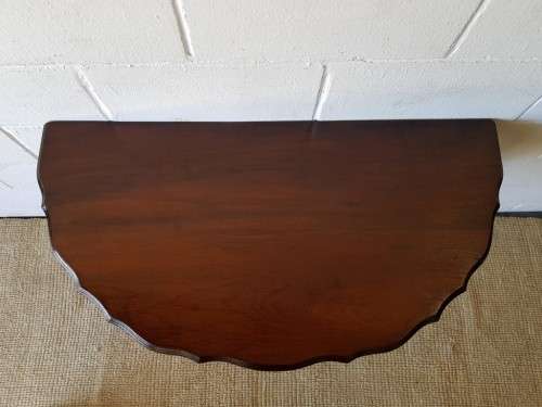 An amazing vintage (larger than normal) ball & claw Imbuia half moon display/occasional table - wow!