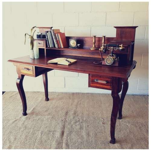 A wonderful antique late-Victorian Blackwood "bonheur de jour" writing desk w 4x drawers - stunning!