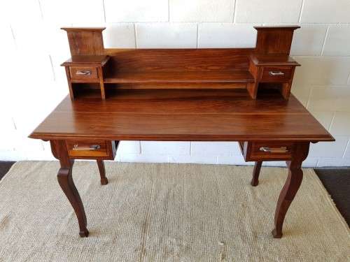 A wonderful antique late-Victorian Blackwood "bonheur de jour" writing desk w 4x drawers - stunning!