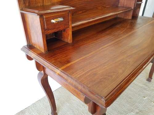 A wonderful antique late-Victorian Blackwood "bonheur de jour" writing desk w 4x drawers - stunning!