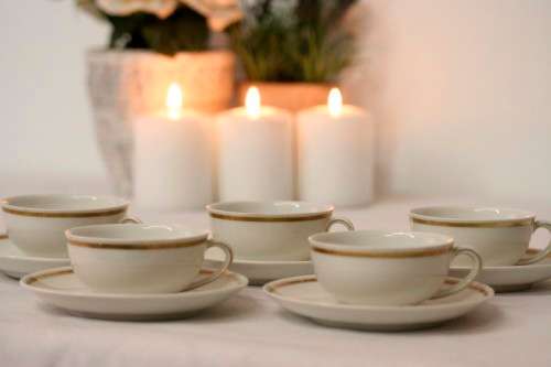 A superb set of five original Arzberg (German) demitasse coffee cups in great condition.RS17Sale