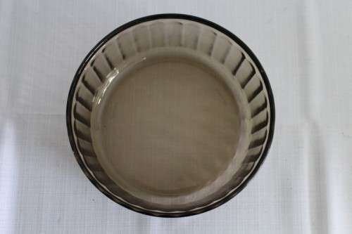 A fabulous French made "Arcopal" brown glass ribbed serving bowl in stunning condition - RS17Sale