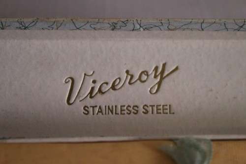 An awesome vintage "Viceroy" stainless steel letter opener with a stunning dragon handle in its box