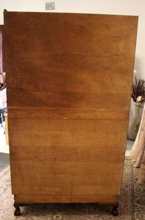 **RS17** A gorgeous vintage Imbuia ball & claw double-door wardrobe with ample hanging space