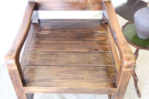 A fantastic OVERSIZED Teak occasional armchair - something different and perfect on a patio!!