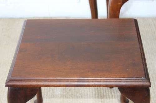 A lovely set of Imbuia stacking/ nesting tables, stunning in any living area in the home!